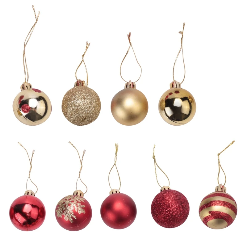 50Pcs Christmas Tree Decorations Balls Bauble Xmas Party Hanging Ball Ornaments Christmas For Home New Year Gift