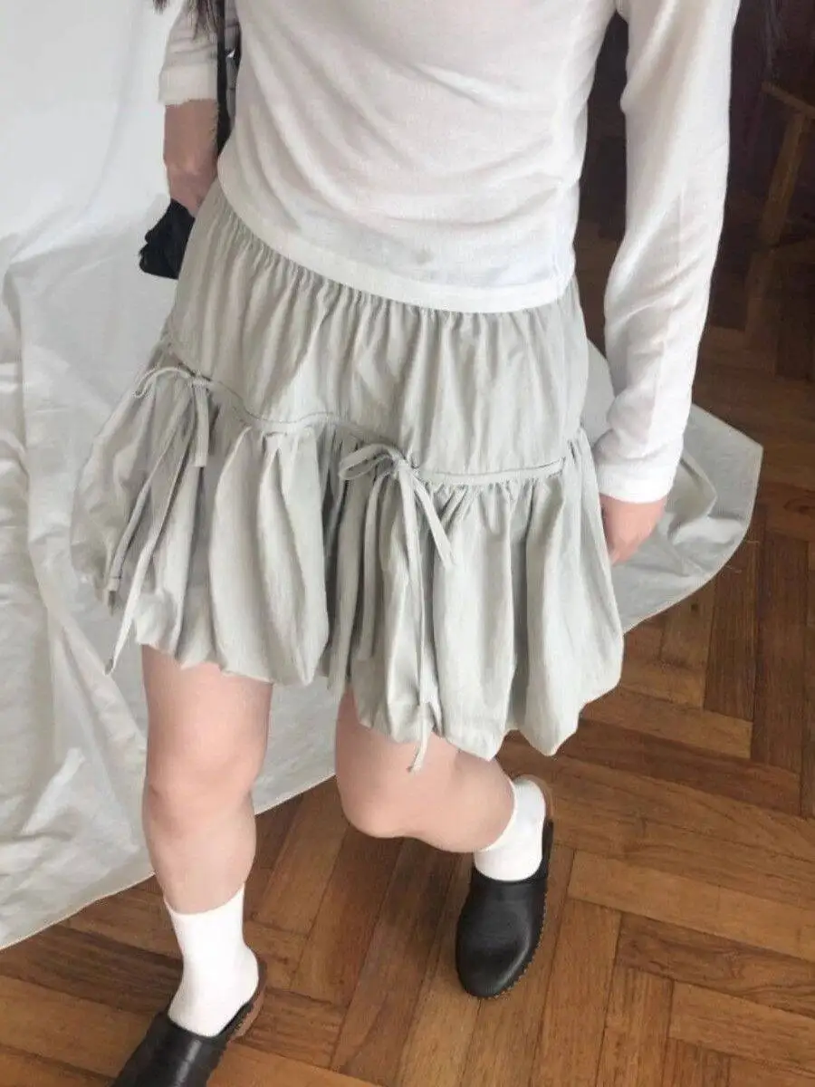 New Style Of Puffy Skirt Design Elastic Straps Sweet And Cool Skirt Lantern Skirt 2025