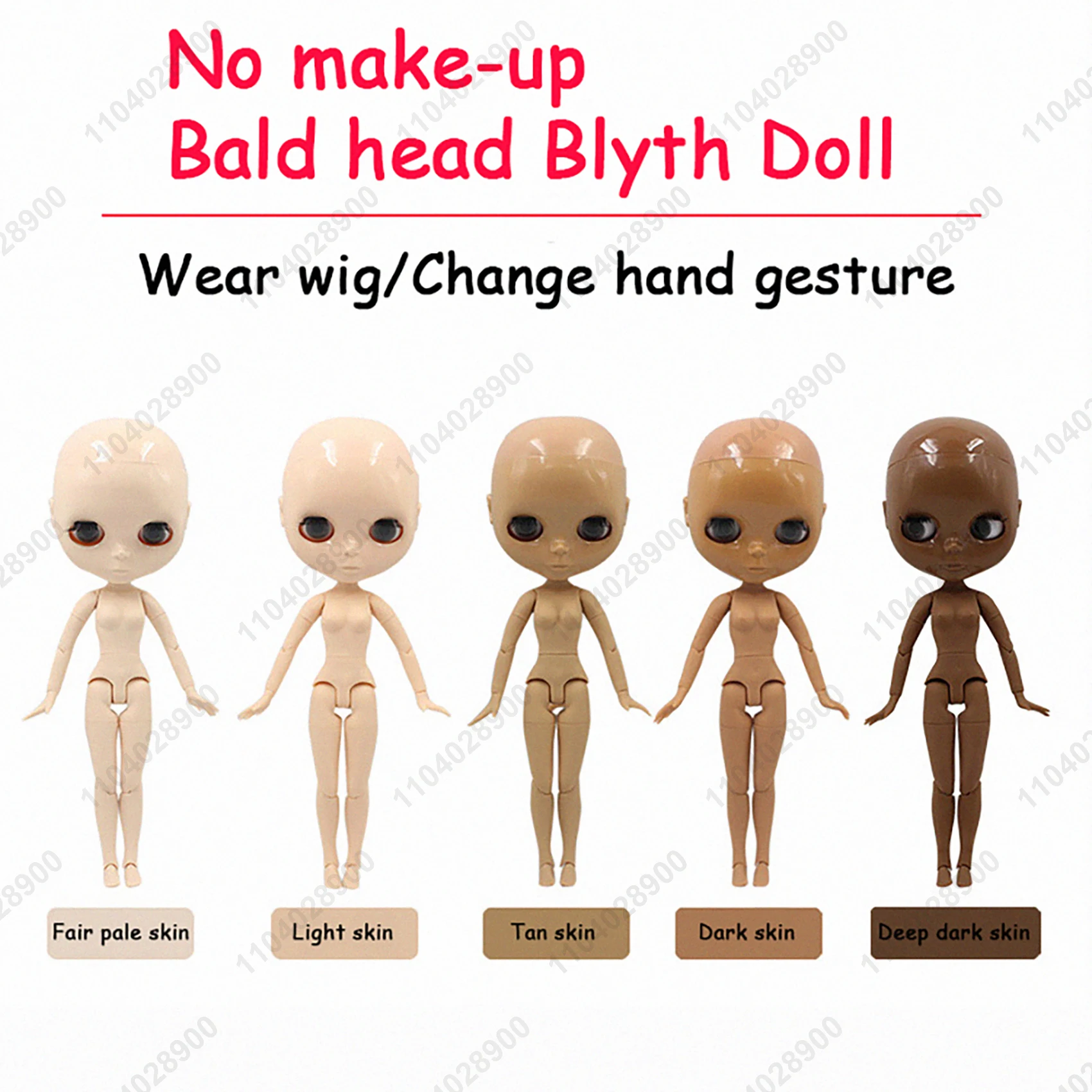 ICY DBS Blyth Puppe 19 Gelenke 30 cm 1/6 Maßstab BJD Körper Glatze Keine Perücke Unbemalt DIY Make-up Praxis Kostüm Puppe für Sammler – Detail 1