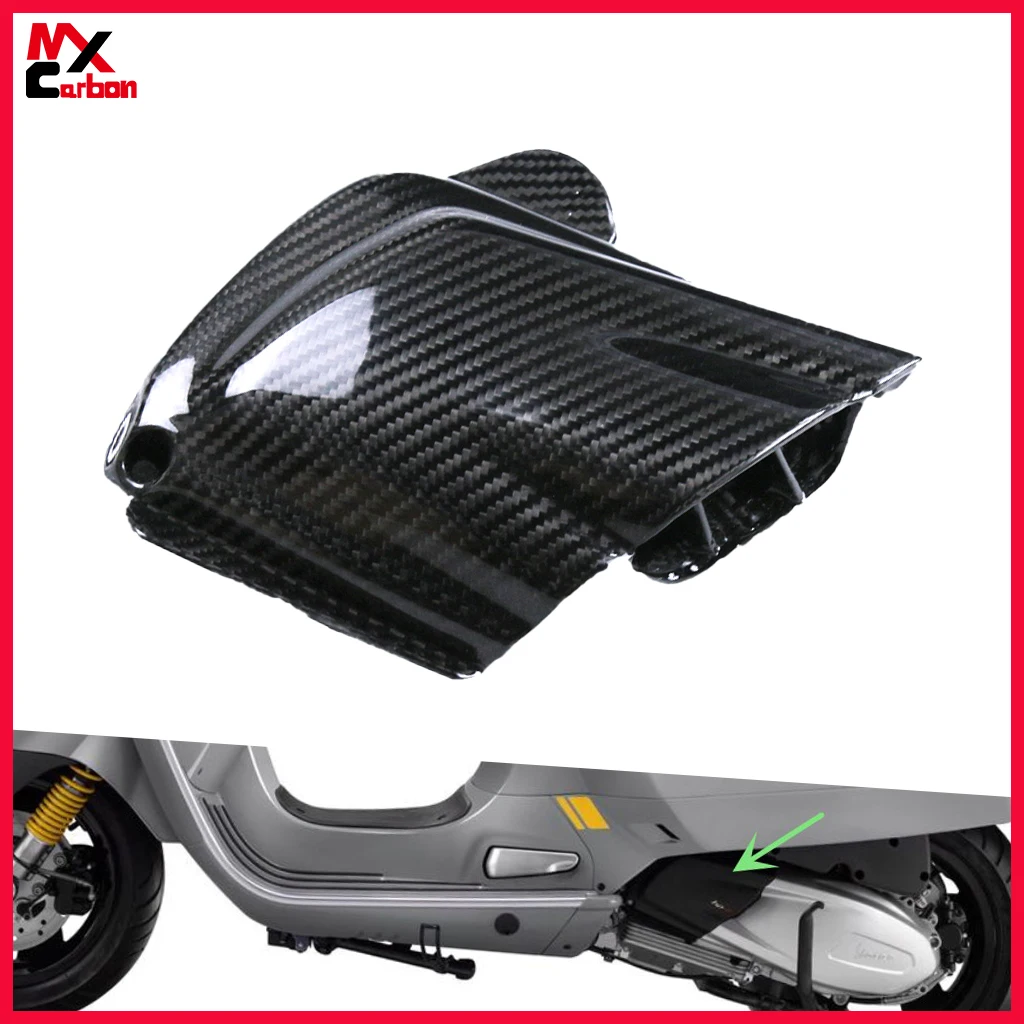 

Motorcycle Left Chain Cover Guard Heat Shield Fairing Full Carbon Fiber Accessories For Vespa GTS 300 HPE