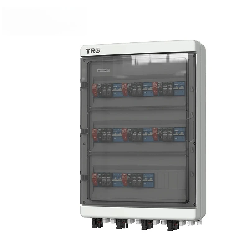 YRO PV Combiner Box 8 In 8 Outdoor Solar Distribution Box Plastik Sistem Listrik Surya Array PV Surya Tahan Air