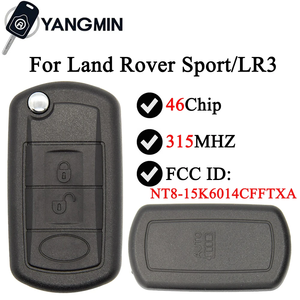 

YANGMIN Flip Remote Key Fob New for Land Rover Sport/LR3 3Button 8-15K6014CFFTXA Replacement
