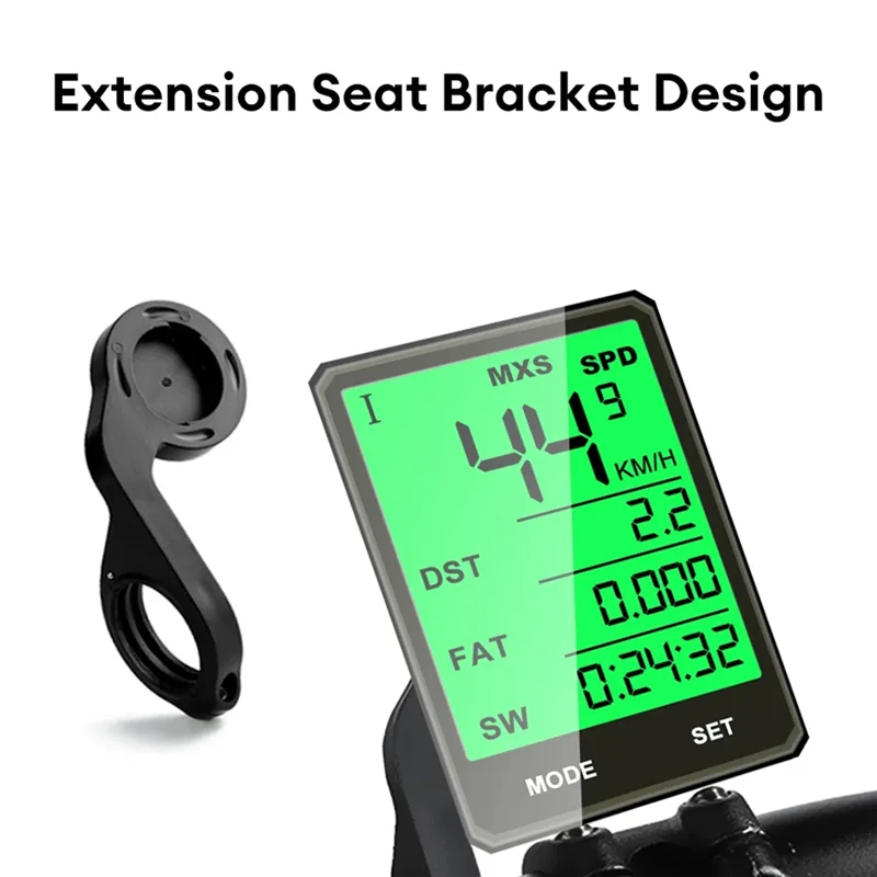 

ABVE-водонепроницаемый велосипедный компьютер, беспроводной ЖК-спидометр, одометр, секундомер, велосипедный велосипед с большим экраном