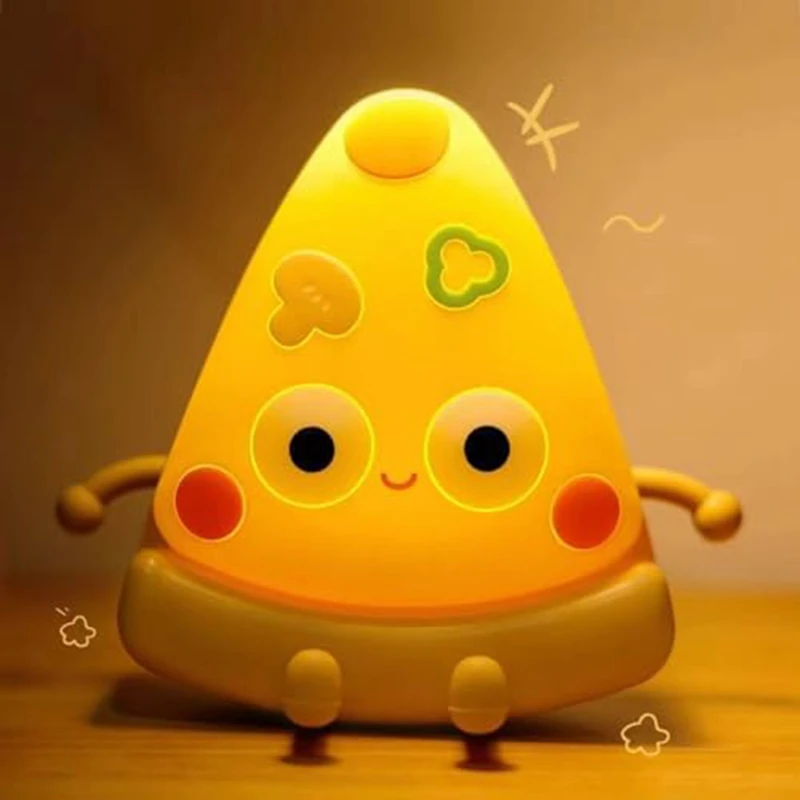 A31Z-LED ไฟกลางคืนขนาดเล็กน่ารักพิซซ่าโคมไฟกลางคืนแบบพกพา Light Up หรี่แสงได้ไฟกลางคืนโคมไฟข้างเตียงแบบชาร์จไฟได้