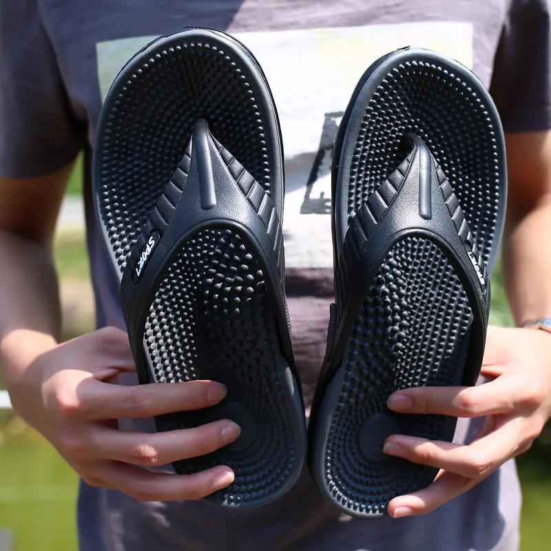 Men's Massage Non-Slip Flip Flops Quick-Drying Comfy Thong Sandals for Indoor Outdoor Men Summer Slippers Beach Flip Flops image 4