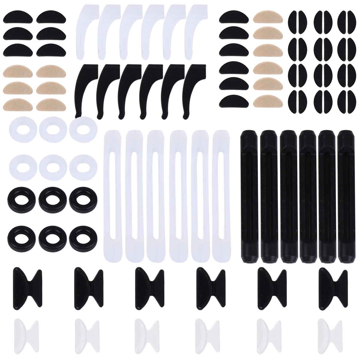 

Eyeglasses Repair Kit Non Slip Nose Pads Glasses Hooks Straps Chain Retainers Suite for Reading Glasses Accessories