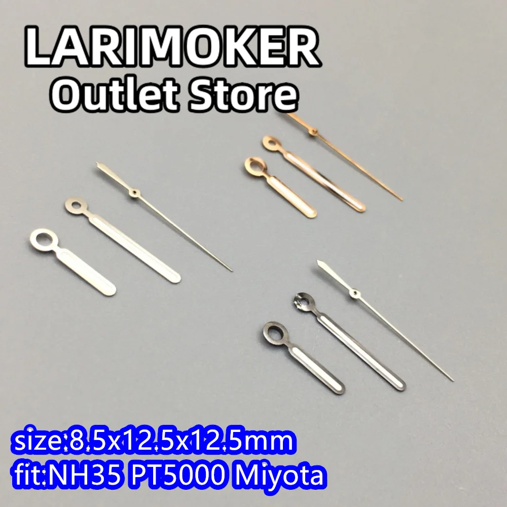 LARIMOKER Silver Gold Black Watch Hands Green Luminous Fit NH35 NH36 PT5000 ST2130 ETA2824 2836 Automatic Movement Accessories