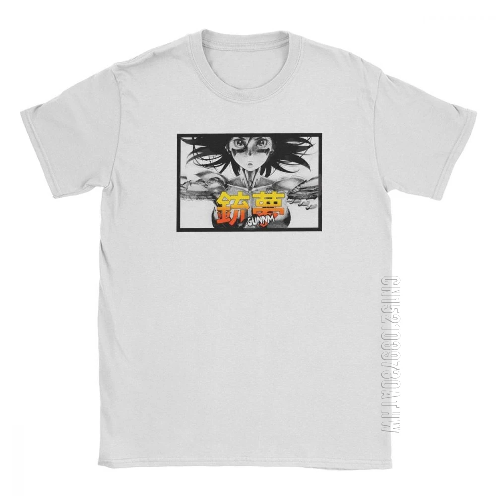 Battle Angel Gunnm Alita Comic Movie Anime T Shirt Men Classic Slim Fit Clothing Vintage T-Shirt O Neck 100% Cotton Tee Shirt