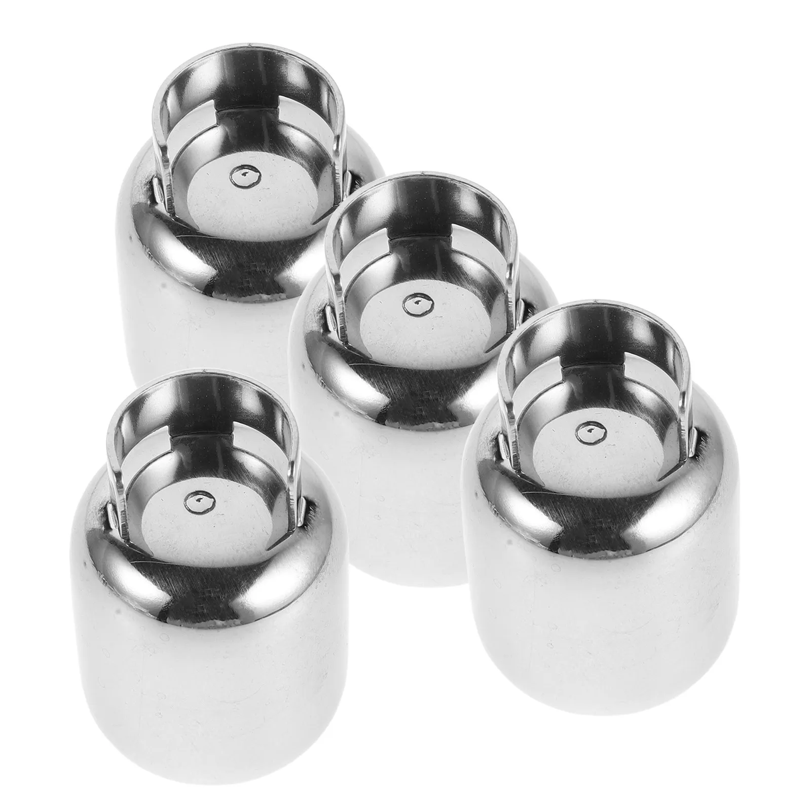 4Pcs Stainless Steel Ice Cubes Reusable Metal Drink Cooling Cubes for Whiskey Wine Soda Juice with Rapid Chilling Effect