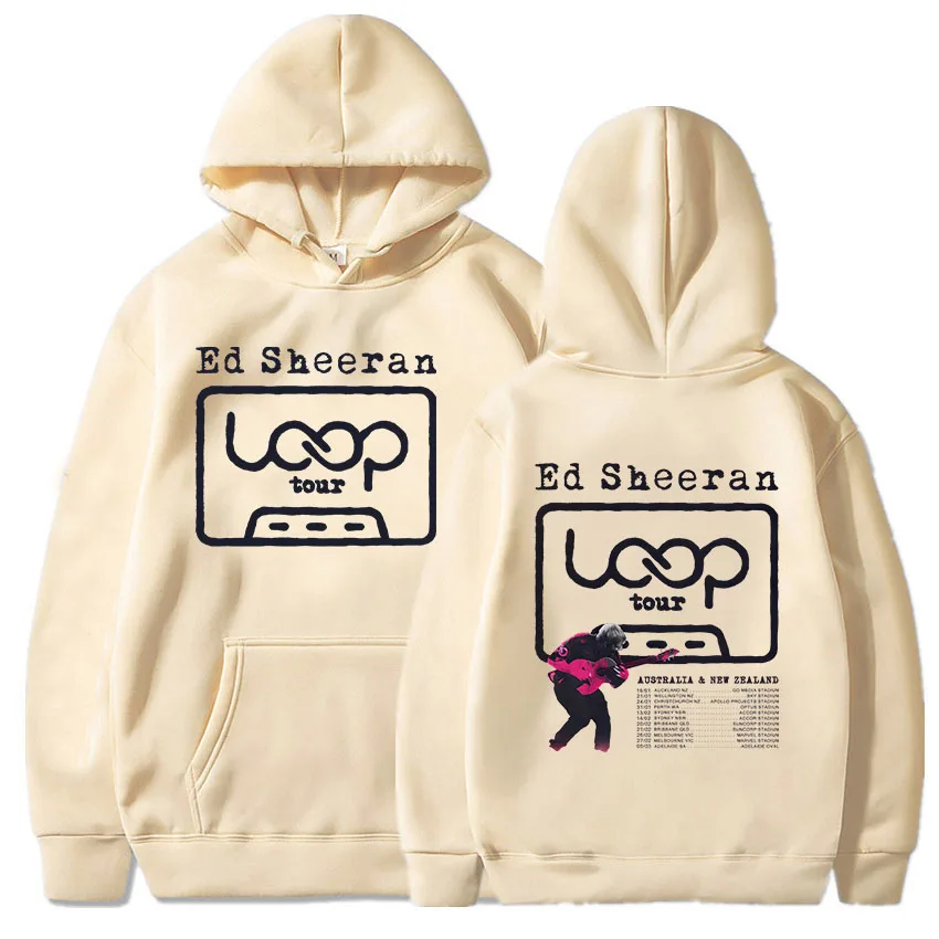Felpe con cappuccio Ed Sheeran Loop Tour Felpe con cappuccio autunno/inverno moda per uomo Felpa con cappuccio stampata streetwear unisex casual a maniche lunghe