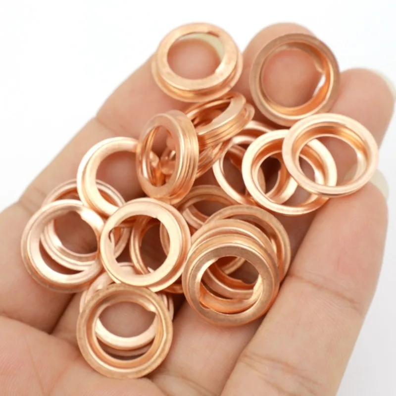 Car Engine Oil Drain Plug Gasket 1102601M02 Copper Colored Oil Drain Plugs Crush Washers Gaskets Rings for Nissan Infiniti