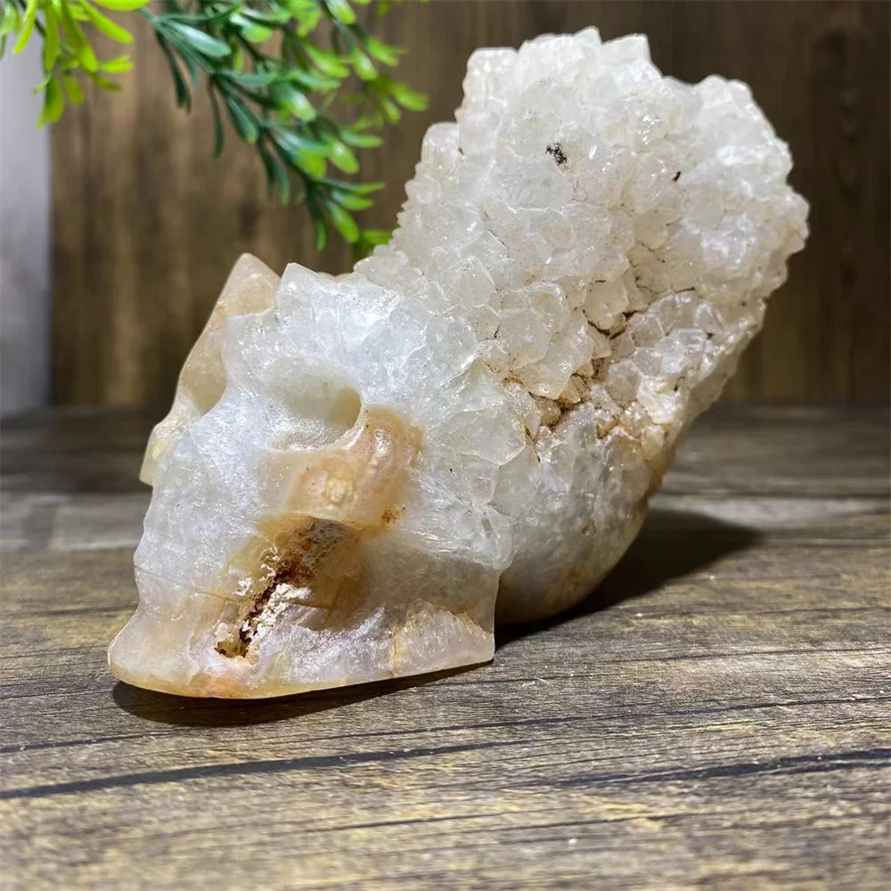 

Череп Камень Кварц Резьба Драгоценные Камни Минералы Камень Кварц Духовный Образец Рейки Украшения Домашнее Украшение