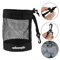 Pochette noire pour balle de Golf, avec maille en Nylon de haute qualité et Clip en plastique suspendu, pratique à accrocher sur le sac de Golf, 1 pièce 2