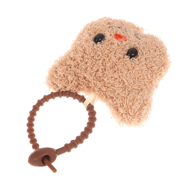 1PC Backpack Doll Pendant Cute Cartoon Butter Bear Plush Toy Keychain Car Key Accessories DIY Decoration