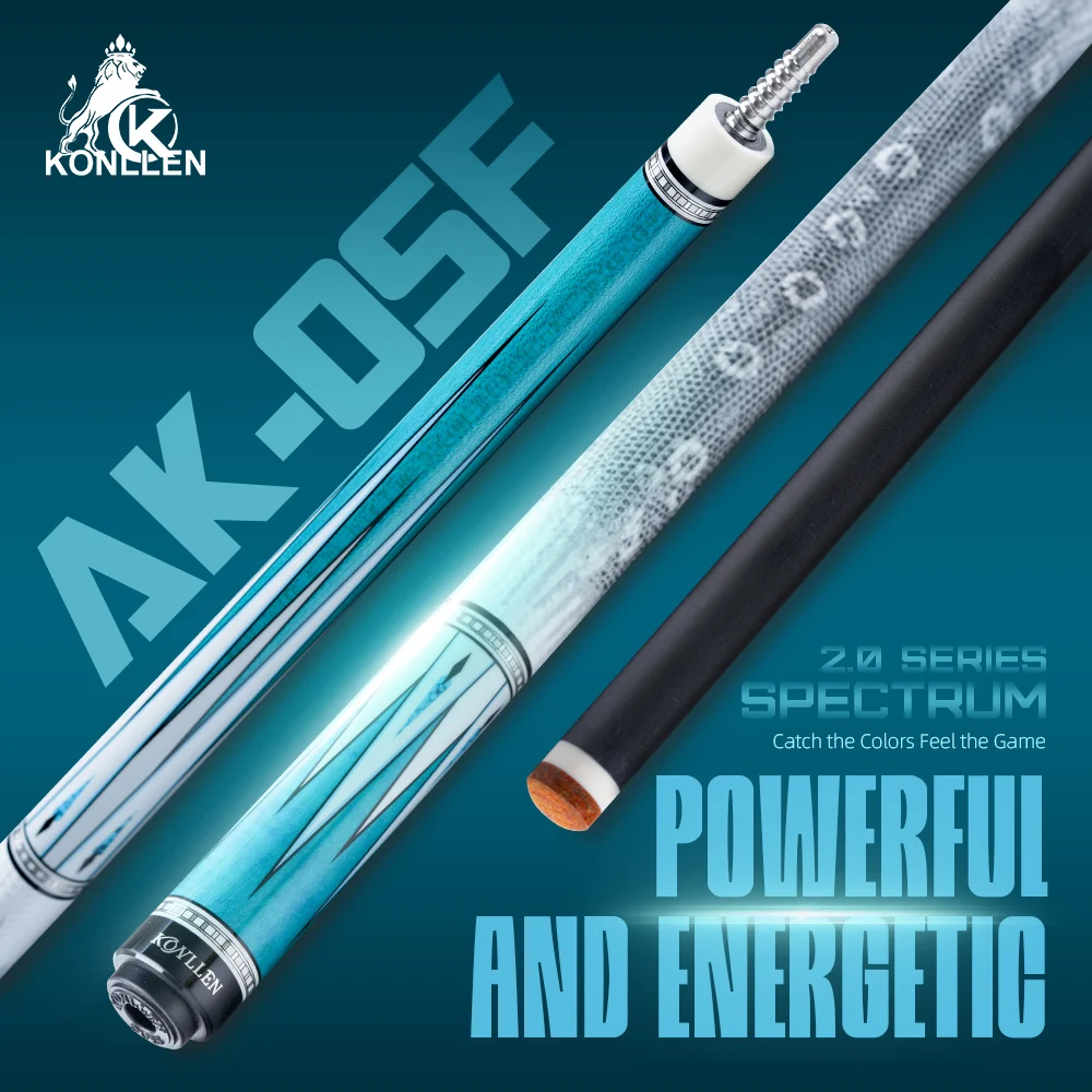

KONLLEN Carbon Fiber Pool Cue with low deflection 12.5mm Tip Professional pool cues for Billiard Cue Stick