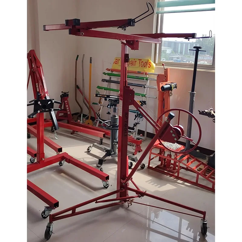 Drywall Panel Lift Ceiling Lift Support Woodworking Tool Essential 3.35M Quick-Lift Manual Turntable Mobile Lift Support