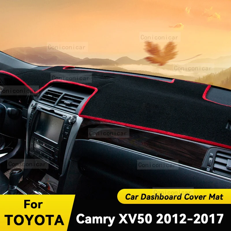 Dashboard Cover Mat Protective Pad  For TOYOTA Camry XV50 2012-2017 Car Accessories Dash Board Sunshade Anti-UV Carpet Dashmat