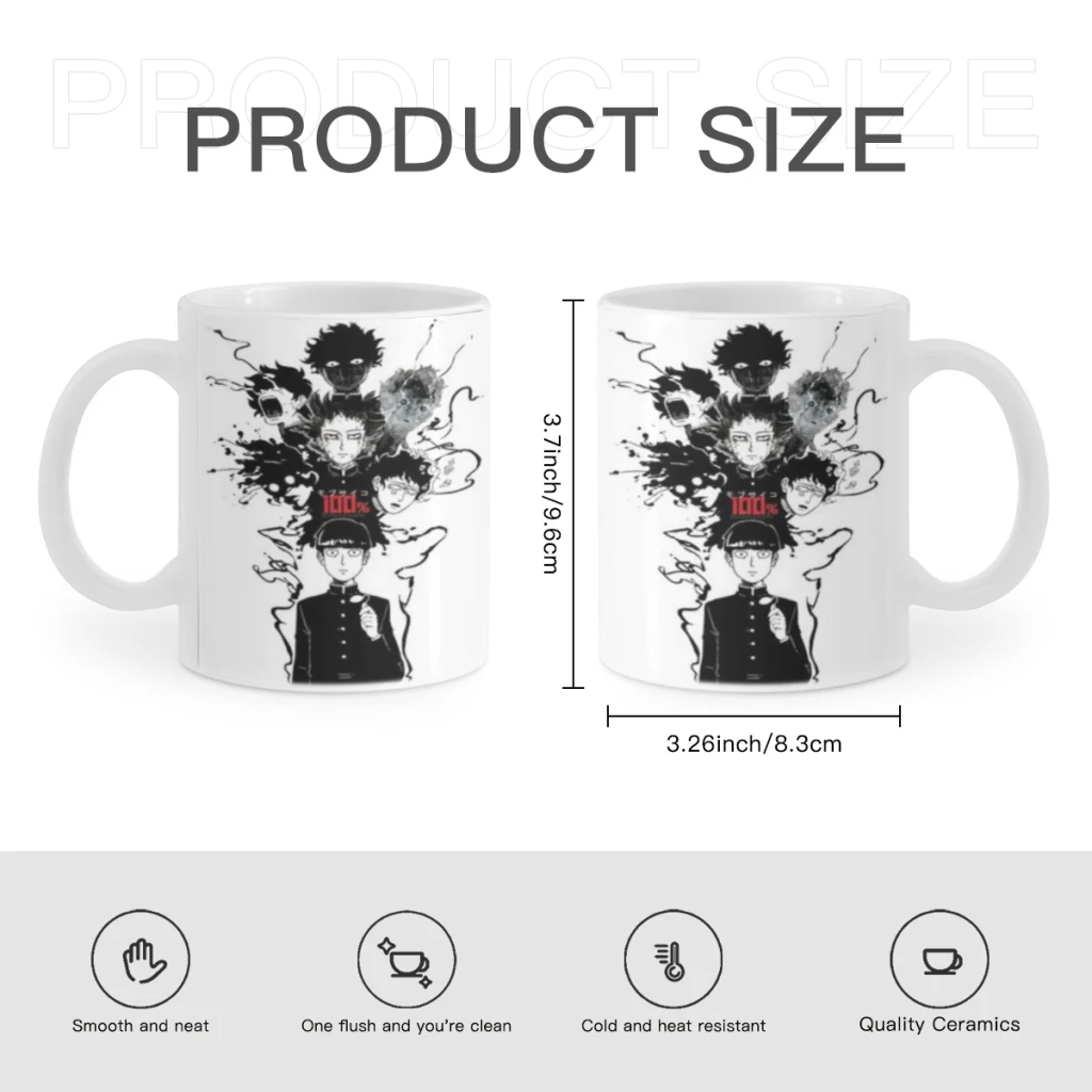 Anime Mob Psycho 100 Free shipping Ceramic Cup Coffee Oatmeal Breakfast Cup Creative Personality Mug