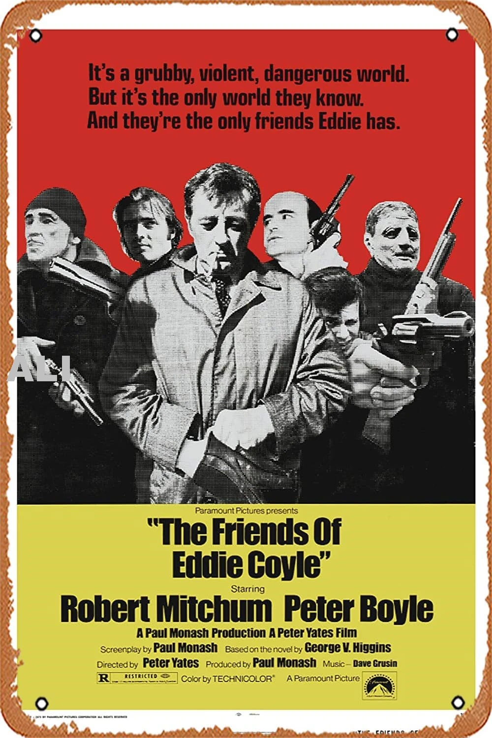 Metal sign The Friends of Eddie Coyle (1973) Poster Vintage Metal Sign Wall Decor Garage Shop Bar Living Room Wall Art Tin  sign