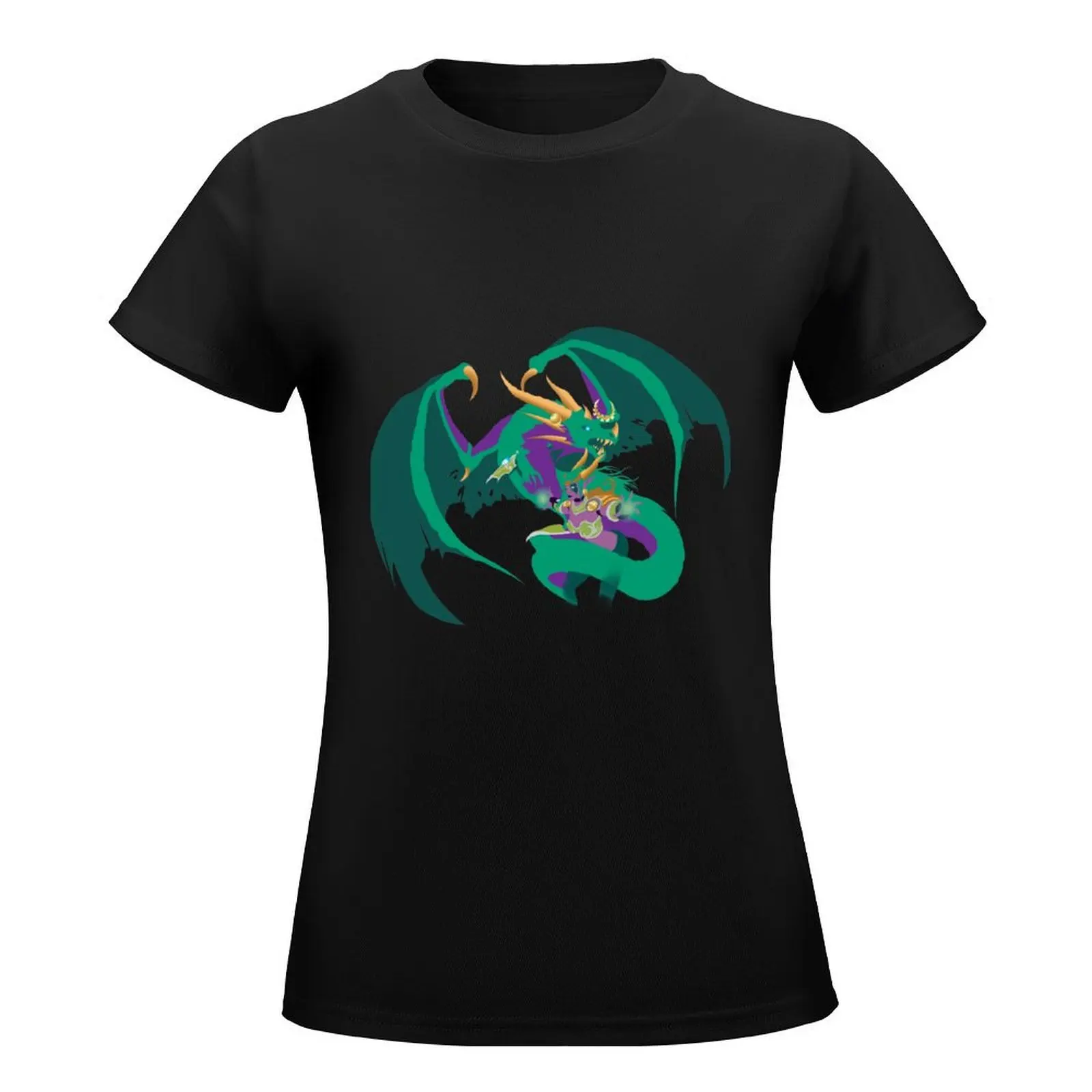 Ysera and her dragon form T-Shirt tees kawaii clothes workout shirts for Women loose fit