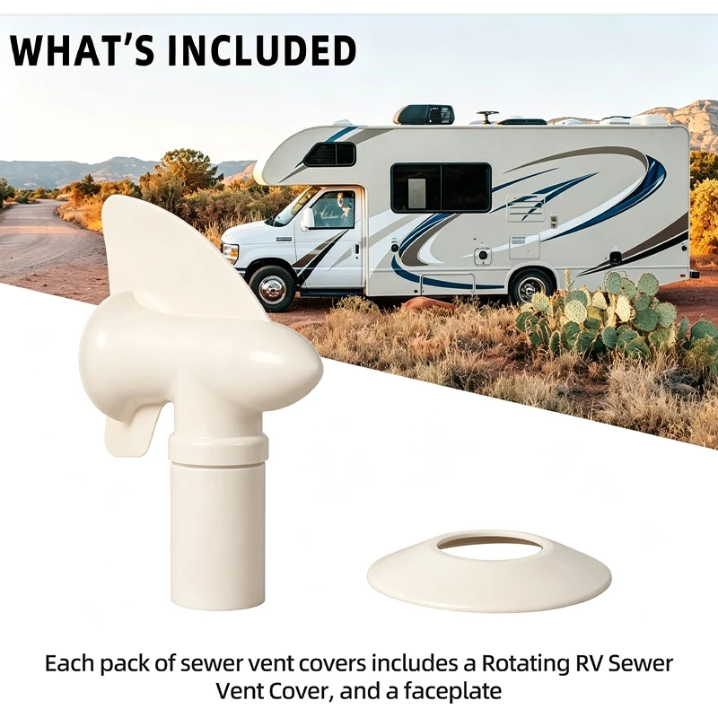 360 Degree Rotary Siphon RV Sewer Vent Cover For Caravan Motorhome Waste Tank Exhaust Port Drain Outlet Hatch Fixed Water Cap