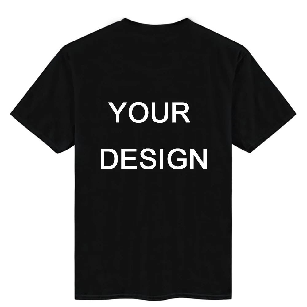 Custom T-shirt Front Back Sleeve Print Professional Your Own Logo Text Photo Male Personalized Leisure T Shirt Tees Men\'s Tops