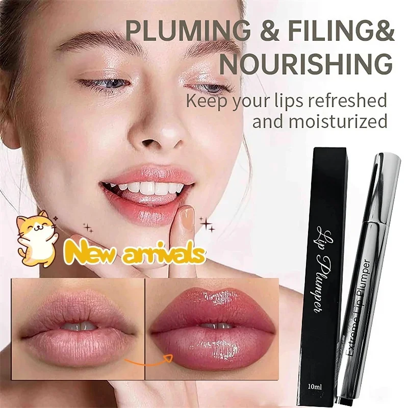 Brillo Labial Voluminizador Glow Tulip con Spículas, Sérum de Volumen Extremo, Aceite para Labios, Maquillaje Coreano Sexy y de Belleza