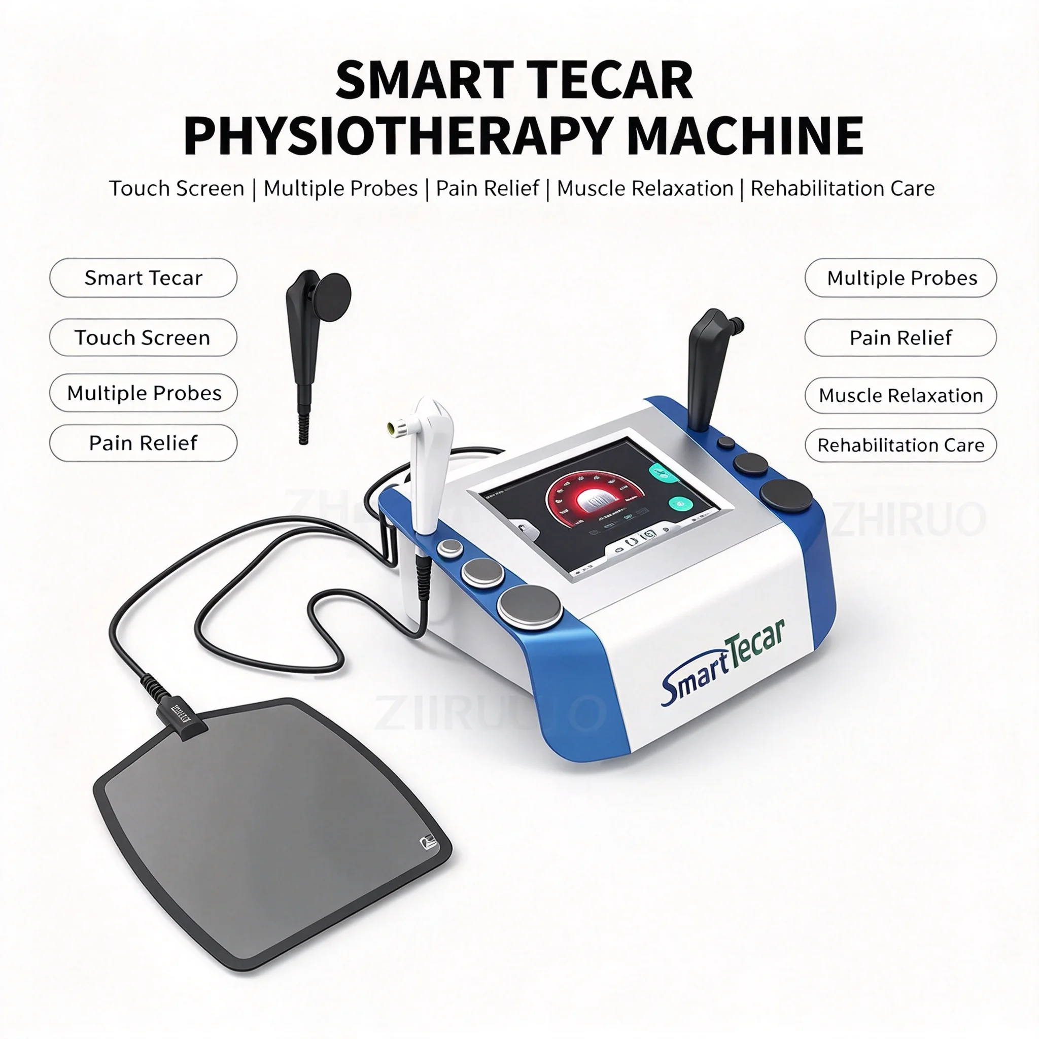 New Design Smart Tecar Combo Electrotherapy Ret and Cet 448Khz Tecar Therapy&Tens IFC Paster Therapy Physiotherapy Treatment