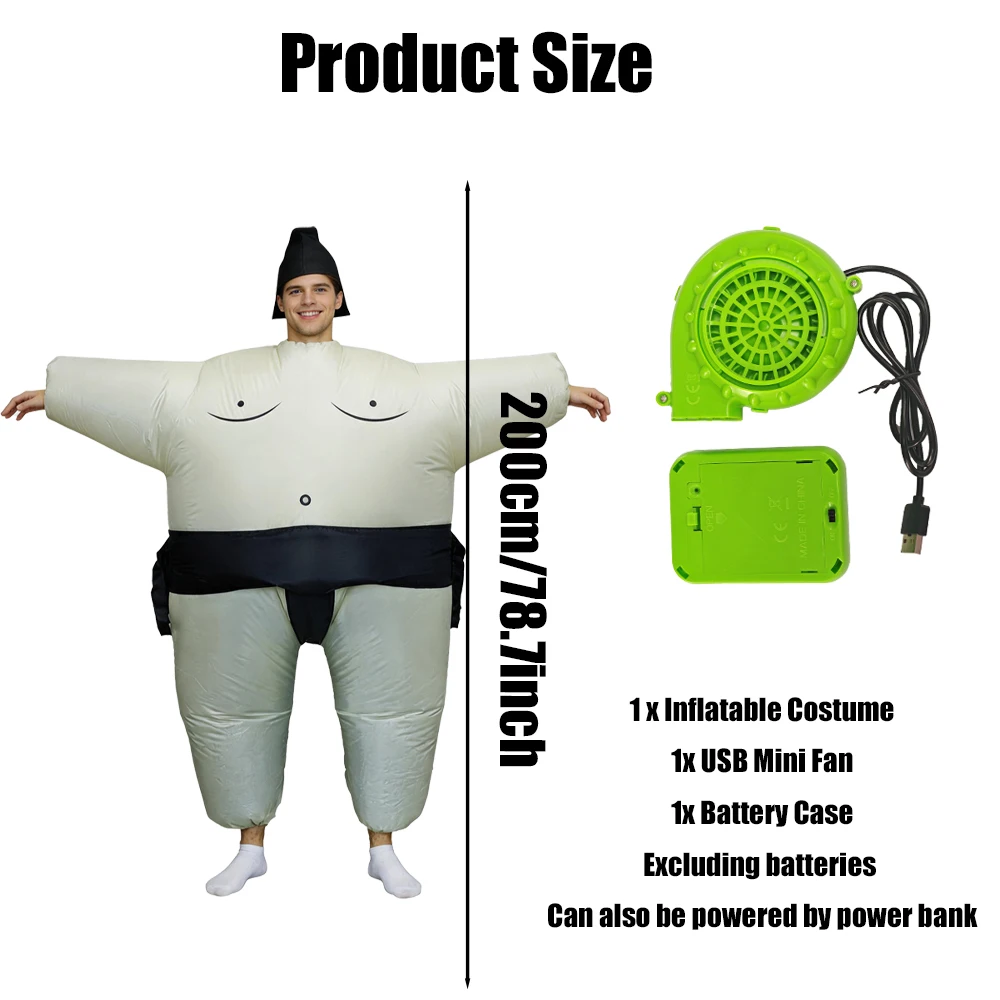 Costume Sumo Inflatable Birthday Party Fighter Inflatable Christmas Wrestling Role Play Dress Up for Adult