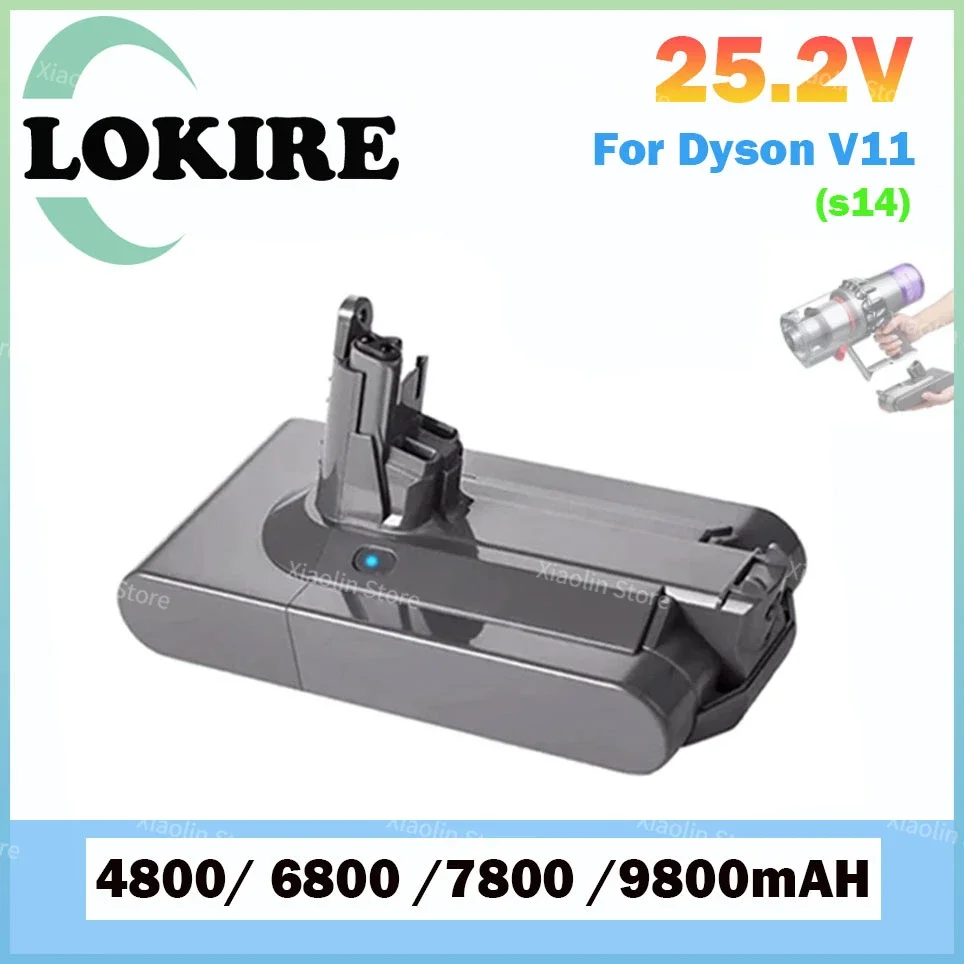 

Suitable For Dyson V11 25.2V 9800/7800/6800/4800mAH V11 Series Charging Replacement Battery SV12 SV14 SV15 970145-02