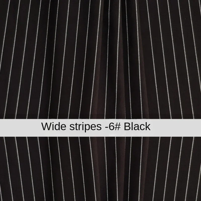 Yarn Dyed TR Fabric Men Women\'s Elastic Vertical Stripe Suit Wide Leg Pants Wrap Skirt Cloth for Dress Diy Sewing Per Meter