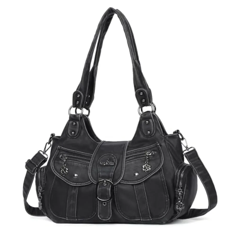 

Angel Kiss Hobo Bags for Women Vegan Leather Shoulder Purses and Handbags Ladies Roomy Tote Bags Purse with Crossbody Strap