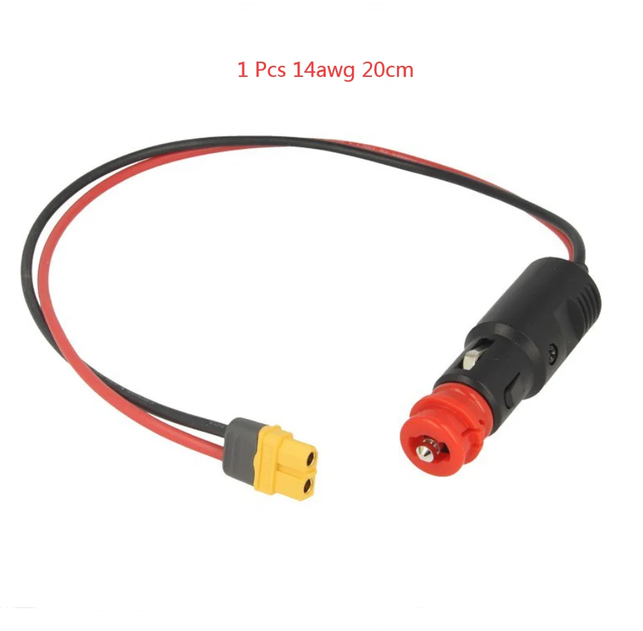 12-24V Car Cigarette Lighter Plug Male to XT60 Female Socket Connector Plug Adaptor With14AWG 20/30/50cm Wire for RC Chargers