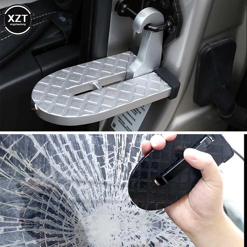 XZT NEW Universal 1pcs Folding Car Door Latch Hook Step Mini Auxiliary Foot Pedal Ladder For Jeep Car Accessories