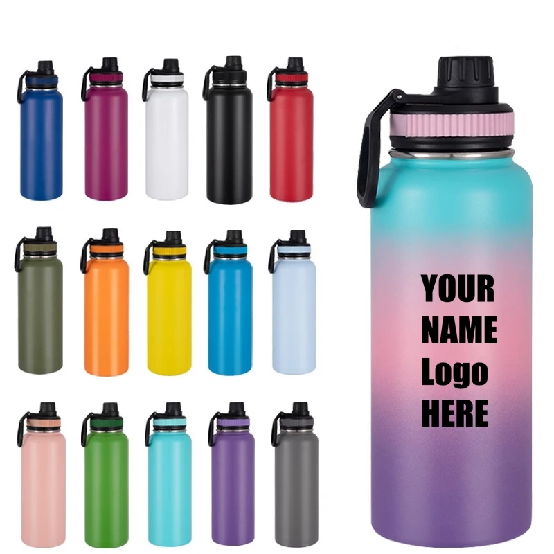 

Personalized Portable Stainless Steel Water Bottles Large Capacity Thermos Cup Insulated Outdoor Sport Leakproof Vacuum Flasks