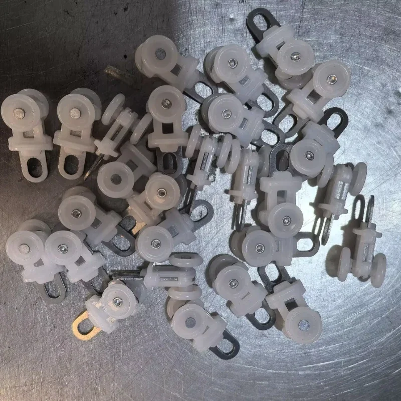 50PCS New Curtain Track Pulley Open Hook Hanging Wheel Curtain Roller Accessories Bathroom Curtain Hardware Accessories