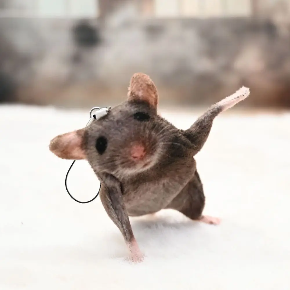 Internet Meme Simulation Meme Keychain Creative Funny Simulated Mouse mini Mouse Keychain Bag Charm