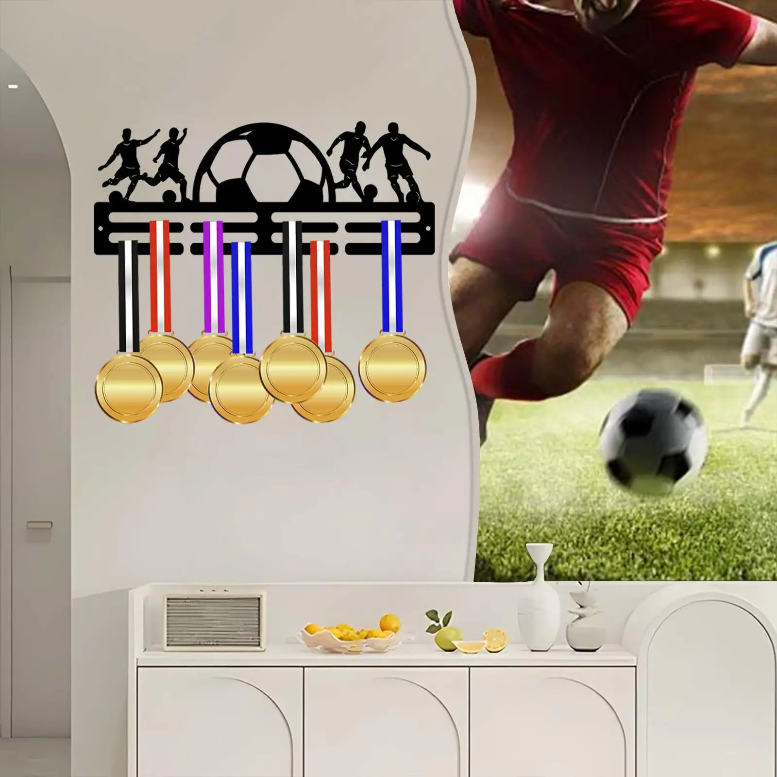 Race Medal Organizer, Metal Rack for Displaying Gymnastics And Running Awards