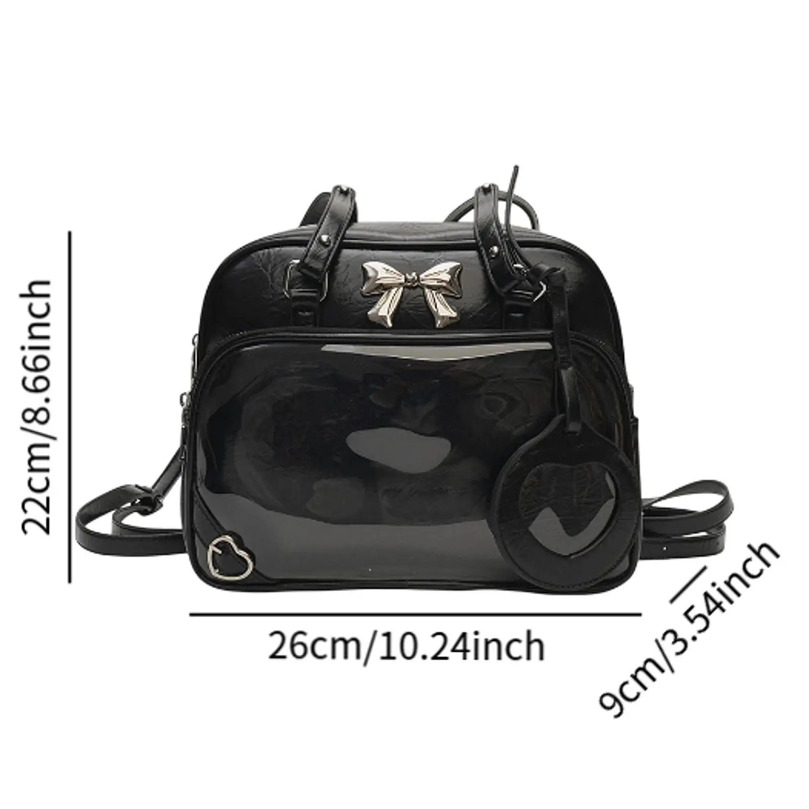 Women's Backpack, Transparent Window, DIY-TAS Bag for Shopping, Anime Dolls,