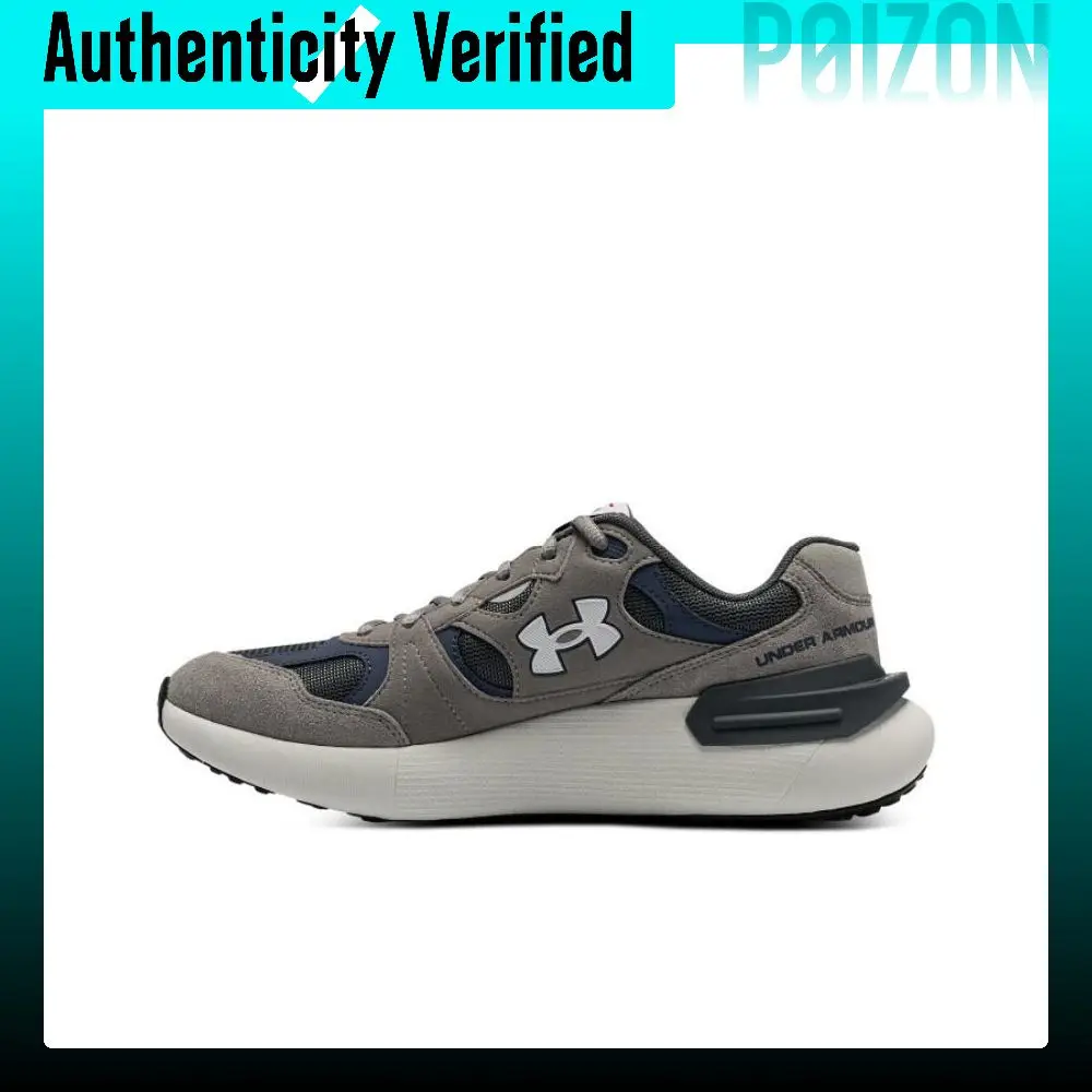 Under Armour Textile, Leather Low top Casual Running Shoes Unisex Asphalt Gray 3028615-103