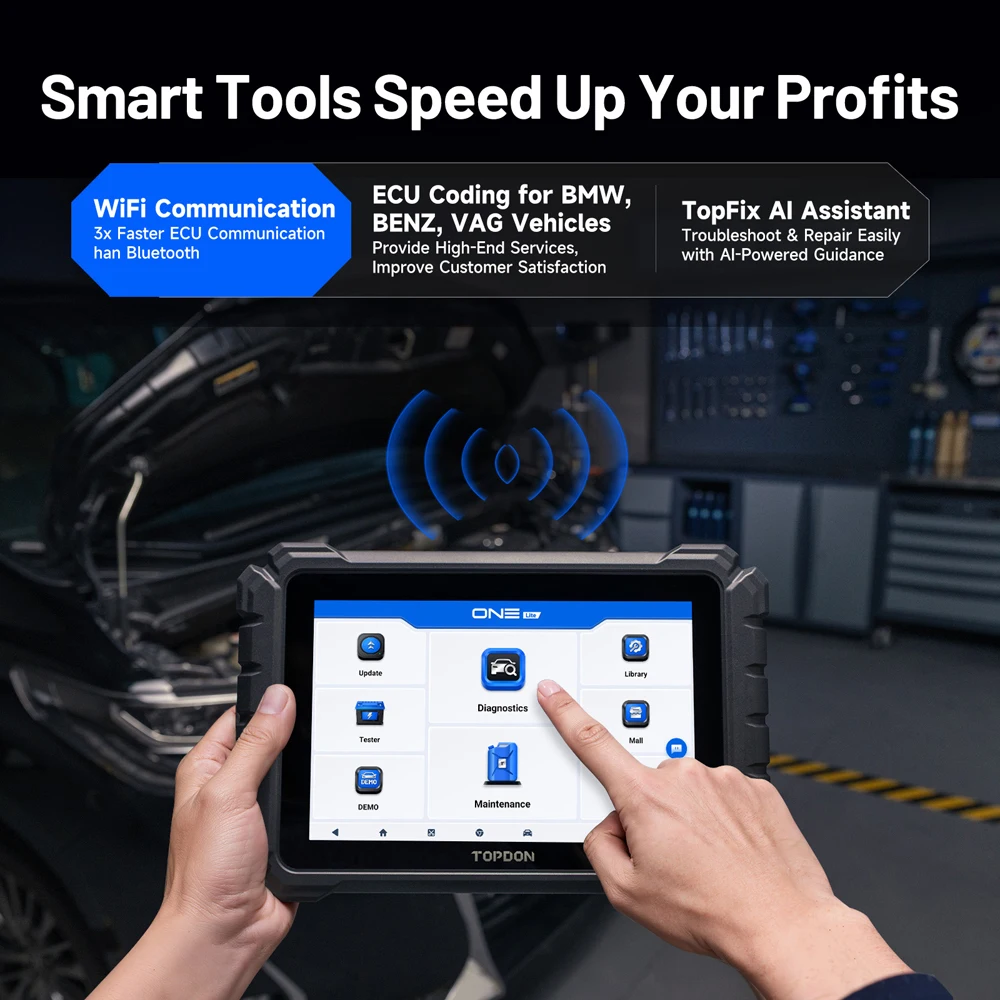 TOPDON ONE Lite OBD2 Scanner CAN FD DOIP 50+ Reset Full System ECU Coding Auto Car Bidirectional Diagnostic scan Tools VCI J2534