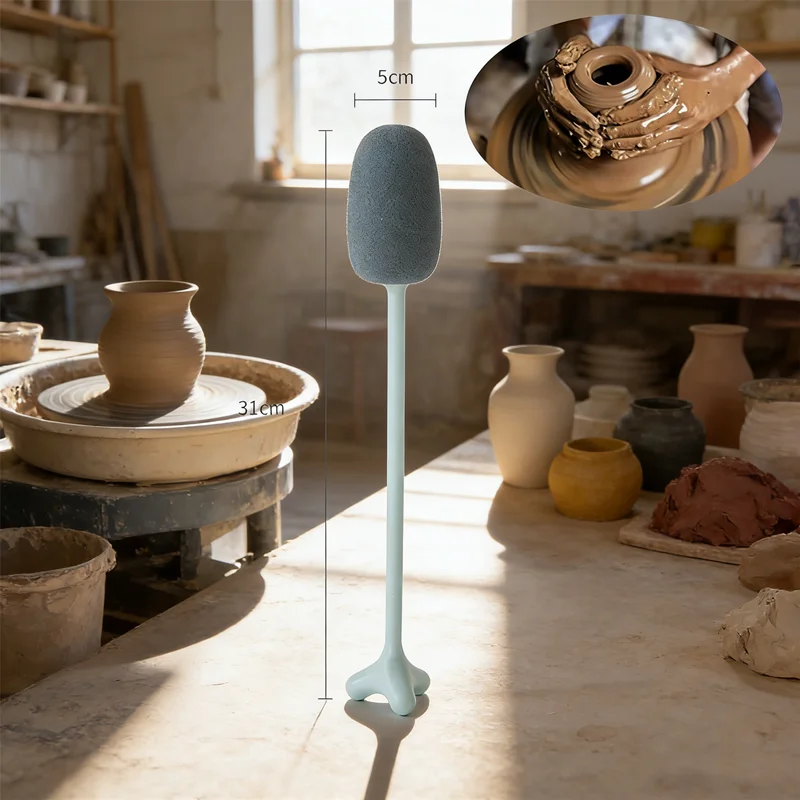 

Губка для керамики, высокоабсорбирующая, с эргономичной ручкой и зажимом из нержавеющей стали, для студийных художников и студентов-керамистов