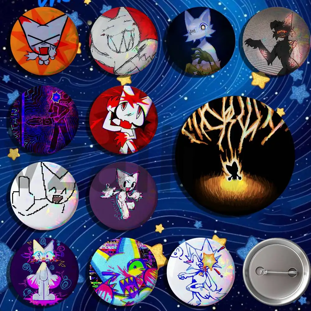 Femtanyl MAN BITES DOG Creature Badges 25 32 44 58 75 mm Round Customizable Wholesale Fan goods Self-made fan freebies TH