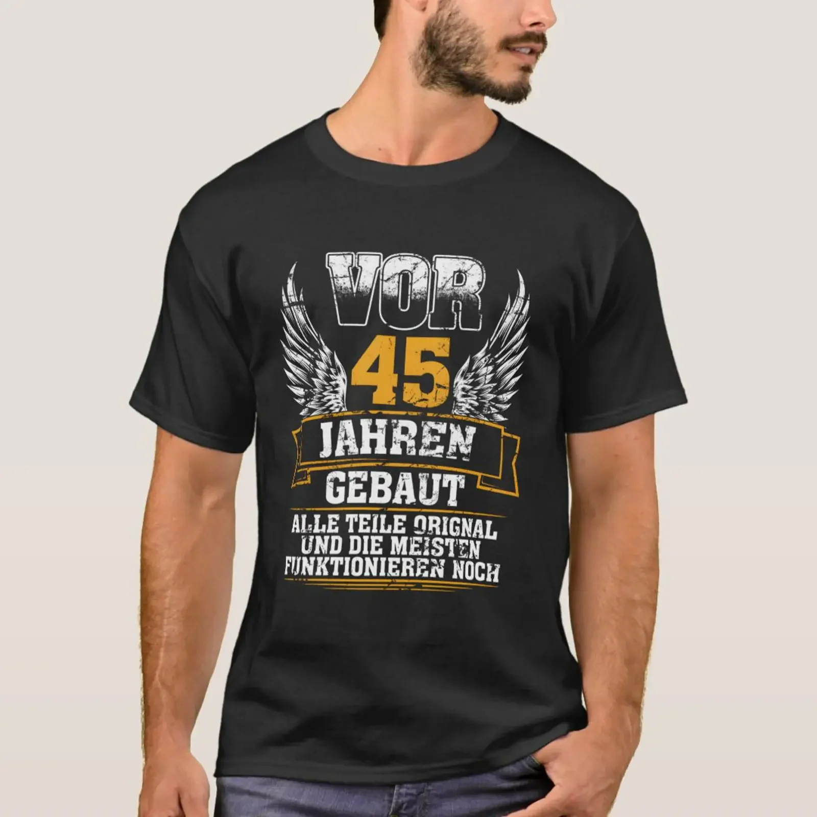 Vor 45 Jahren Gebaut Alle Teile Original Oldtimer T Shirt vintage Washed fashion Versatile graphic designer clothes Stylish