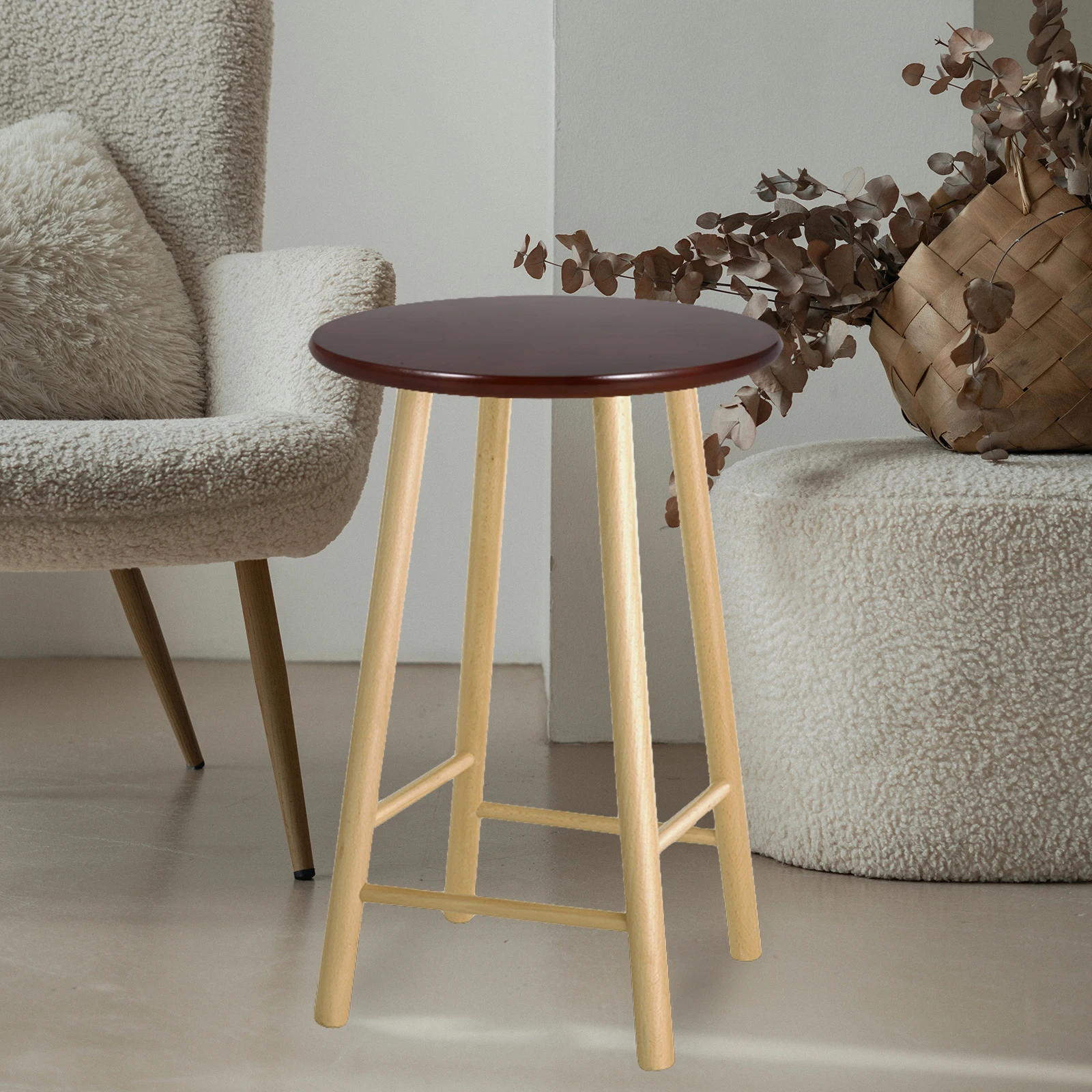 

Round Stool Surface Accessories Chair Seat Replacement Bar Supply Stools Wood Repair Part Wooden Chairs