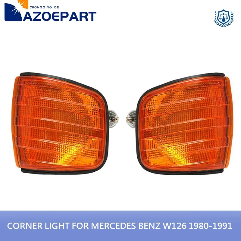 Luz de esquina de señal de giro para Mercedes Benz Clase S, W126, 260SE, 300SE, 500SE, 560SE, 1980-1991