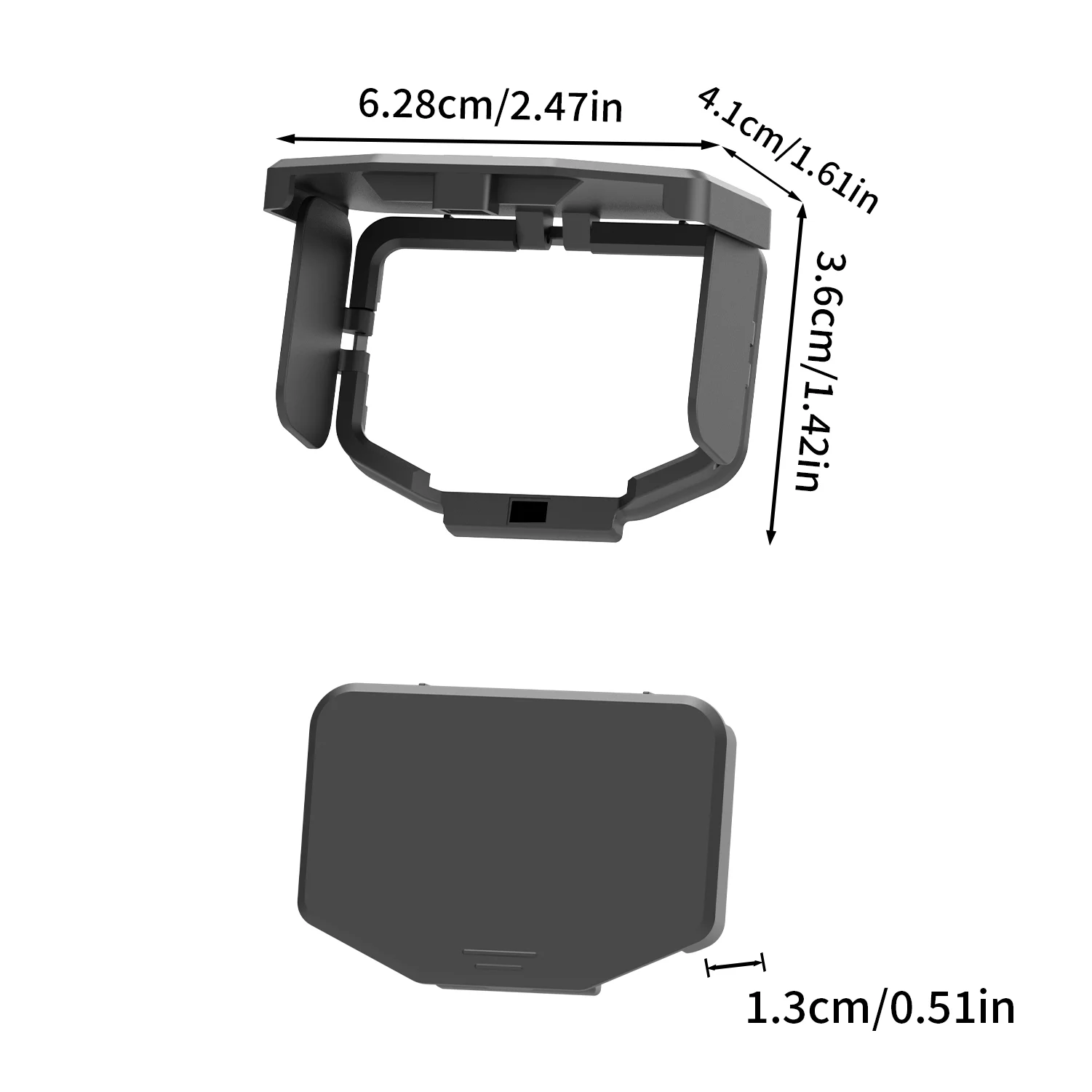 Sun Hood for Insta360 Luna Ultra | Anti‑Reflection Screen Visor, Foldable Light‑Weight, Clear View In Bright Sunlight for Vlog