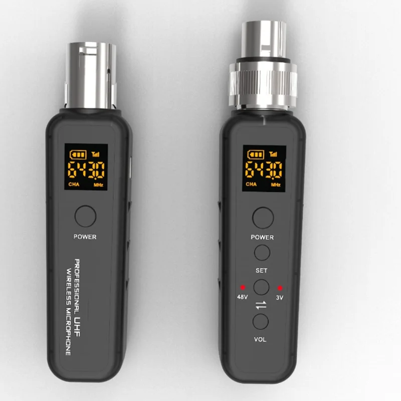 

UHF Wireless Microphone Converter XLR Transmitter And Receiver For Dynamic Microphone Guitar Receiver Transmission Adapter