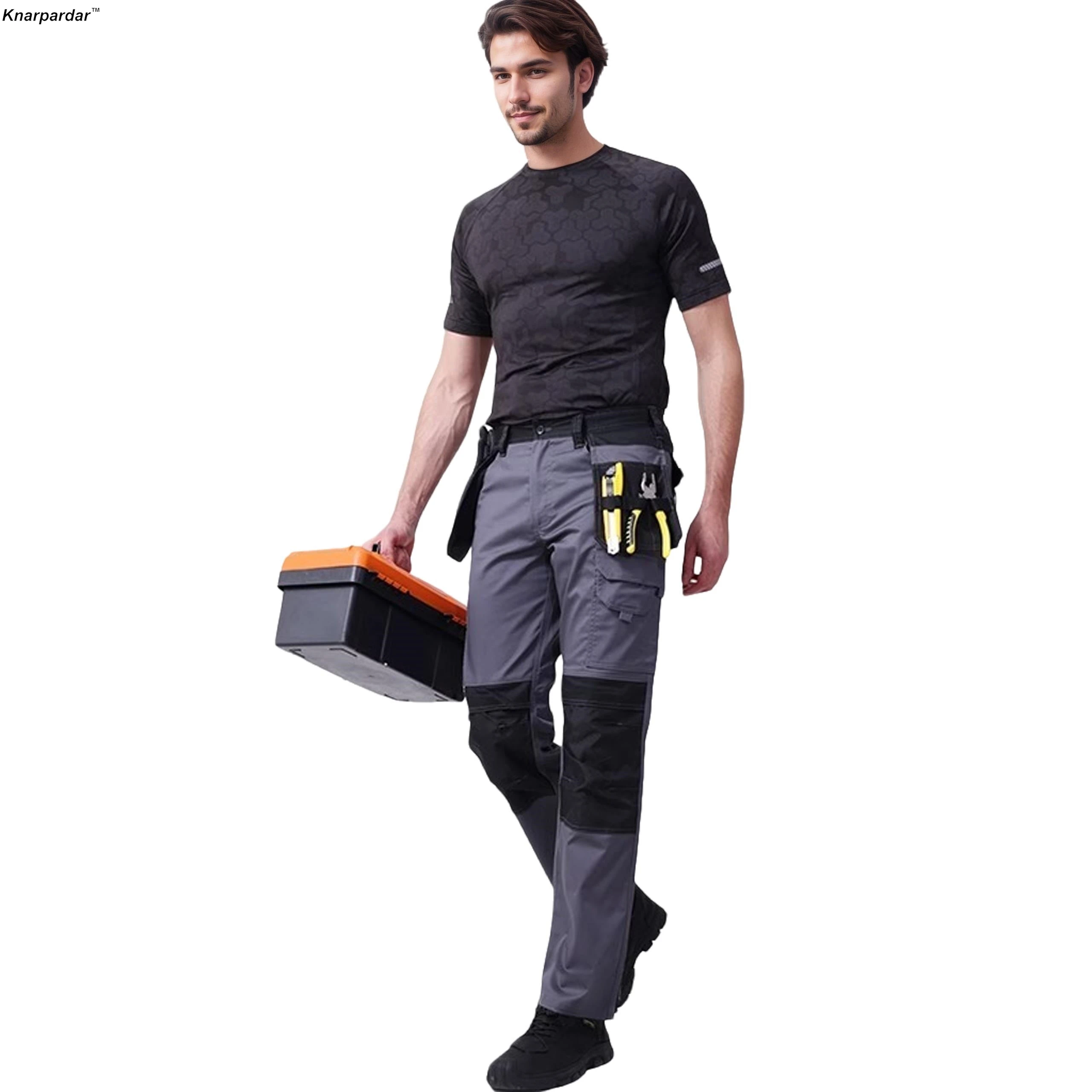 سراويل عمل البضائع الرجالية مع وسادات للركبة، سراويل عمل وظيفية مع وسادات للركبة قابلة للفصل