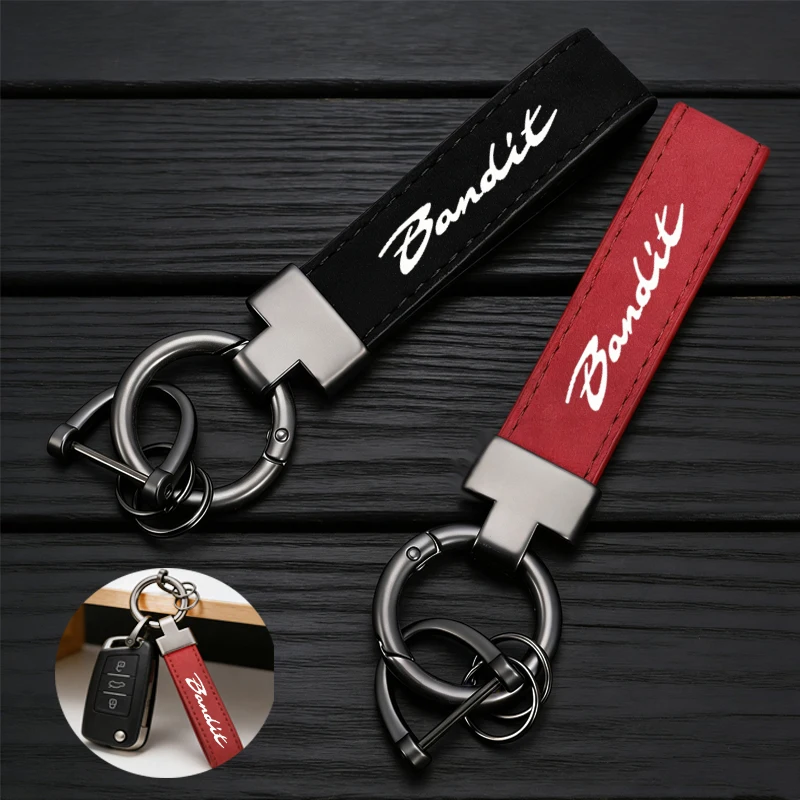 

Fashion Alloy Luxury Suede Leather Keychain Car Key Chain For SUZUKI GSF 250 600 600S 650 650S 650N 1200 1250 Bandit 650S